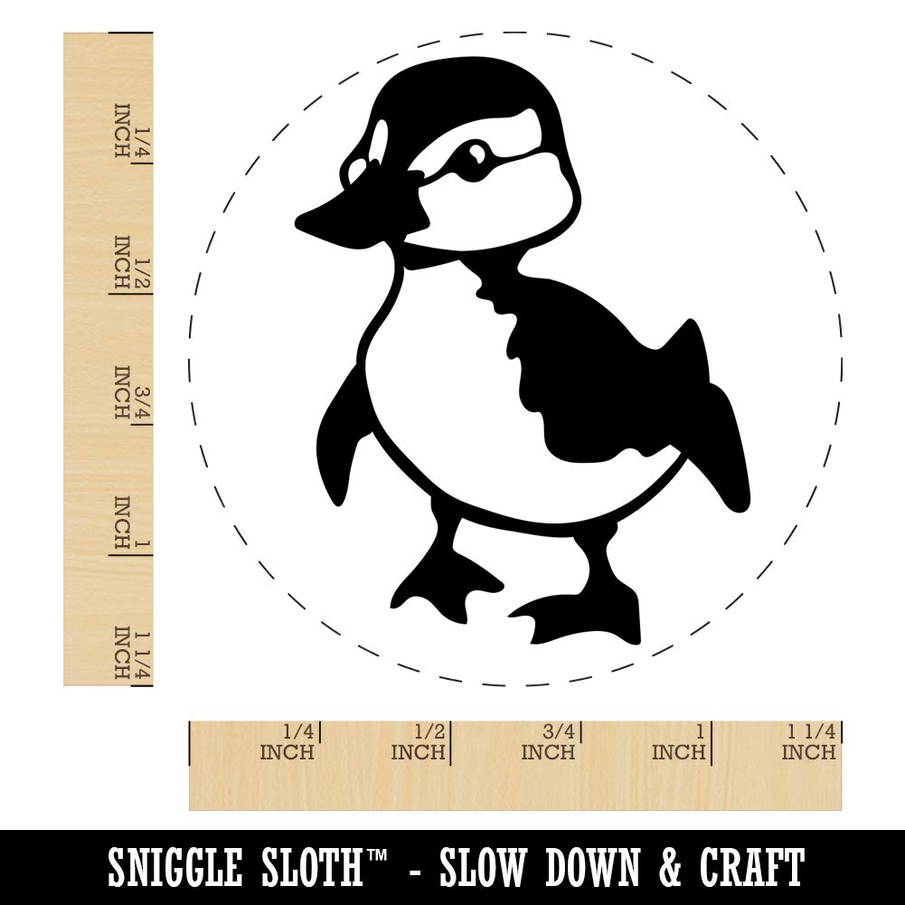 Cute Baby Duck Duckling Rubber Stamp for Stamping Crafting Planners - 1-1/4 Inch Large