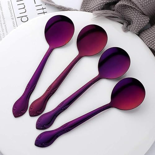 Miniatura 288 de Juego de 12 cucharas de café, mini cucharas de café, cucharas de espresso de acero inoxidable, cucharas pequeñas para postre, té, aperitivo, 4.6