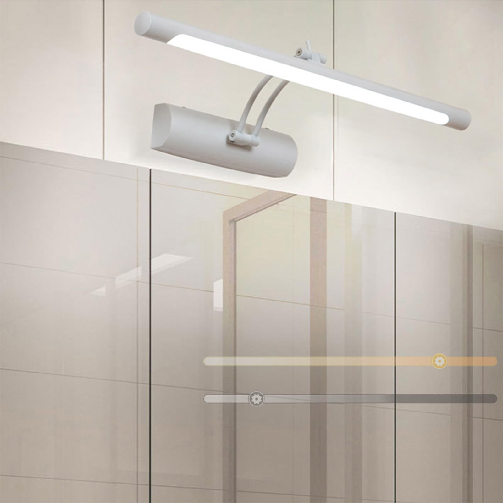 Espejo Baño Apliques LED 45cm con Luz Regulable Blanco IP44 8