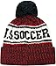 Icon Sports U.S. Soccer USMNT Soccer Beanie Men Size - Navy Words w/Logo - Red