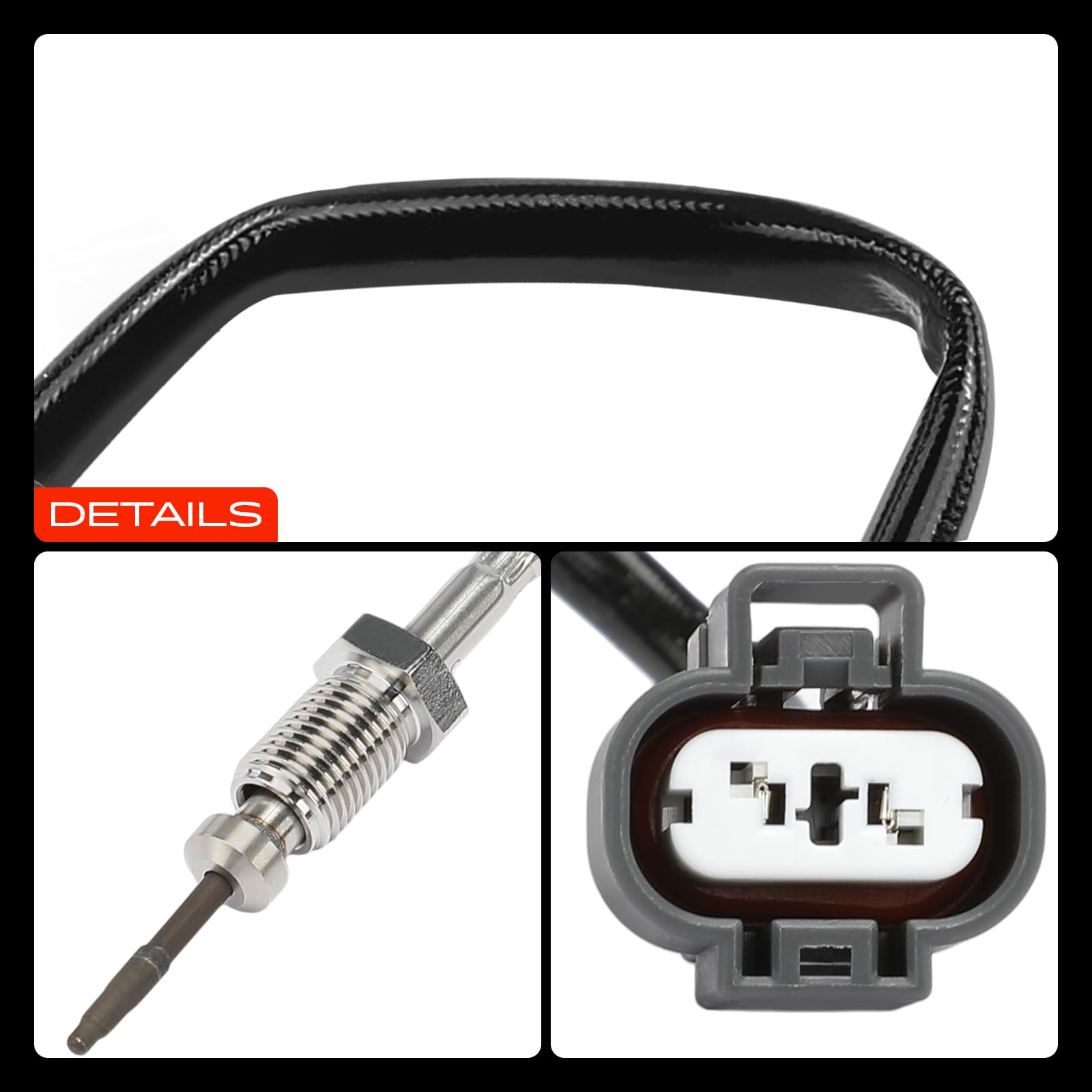 Frankberg Sensor de temperatura de gases de escape | 1587A013; Compatible con: Pajero IV V8W V9W , Pajero IV Furgoneta V8 V8V V9, Pajero Claseic V2W V6W V7W