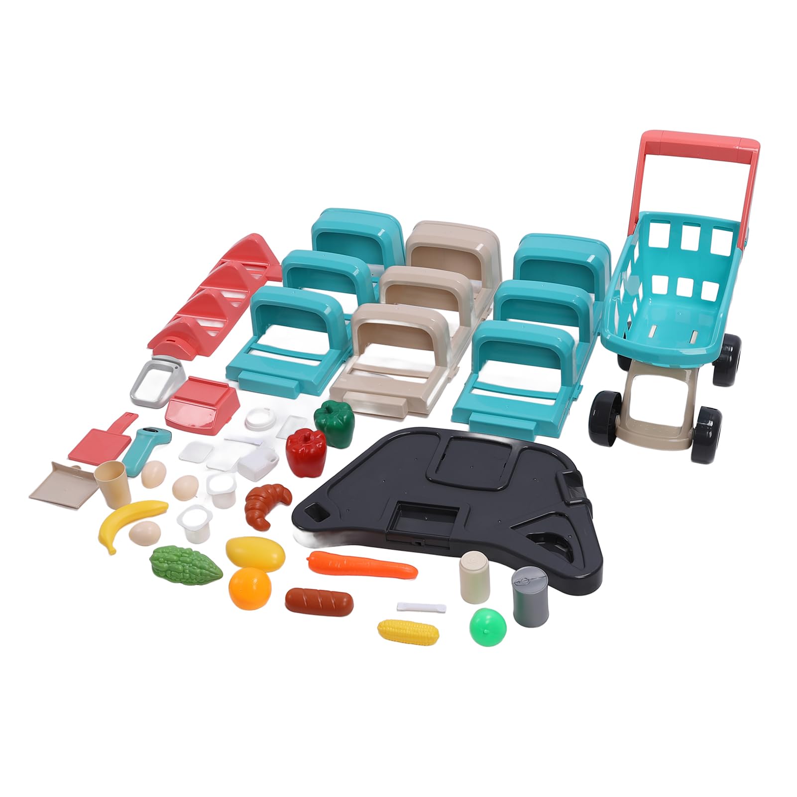 Alomejor Set da Gioco per Supermercato per Bambini con Carrello della Spesa, Caramelle, Gelati, Giocattoli per Ragazze
