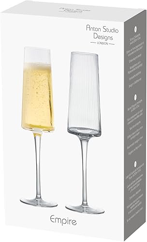Miniatura 3 de Copas de champán Empire - Cristalería hecha a mano - Copas de champán - Copas de flauta - Juego de 2