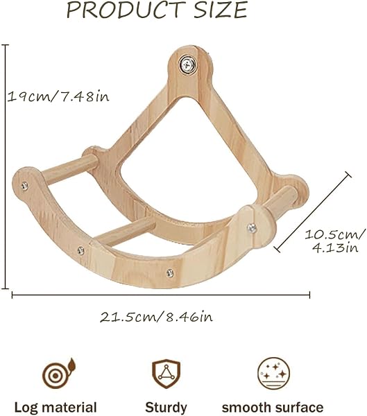 Jouet Oscillant Perroquet, Balançoire en Bois pour Oiseaux,Jouet De Balançoire pour Oiseaux, Roue De Perroquet en Bois De Bateau Pirate, pour Canaris Perruches Autres Et Animaux - 2