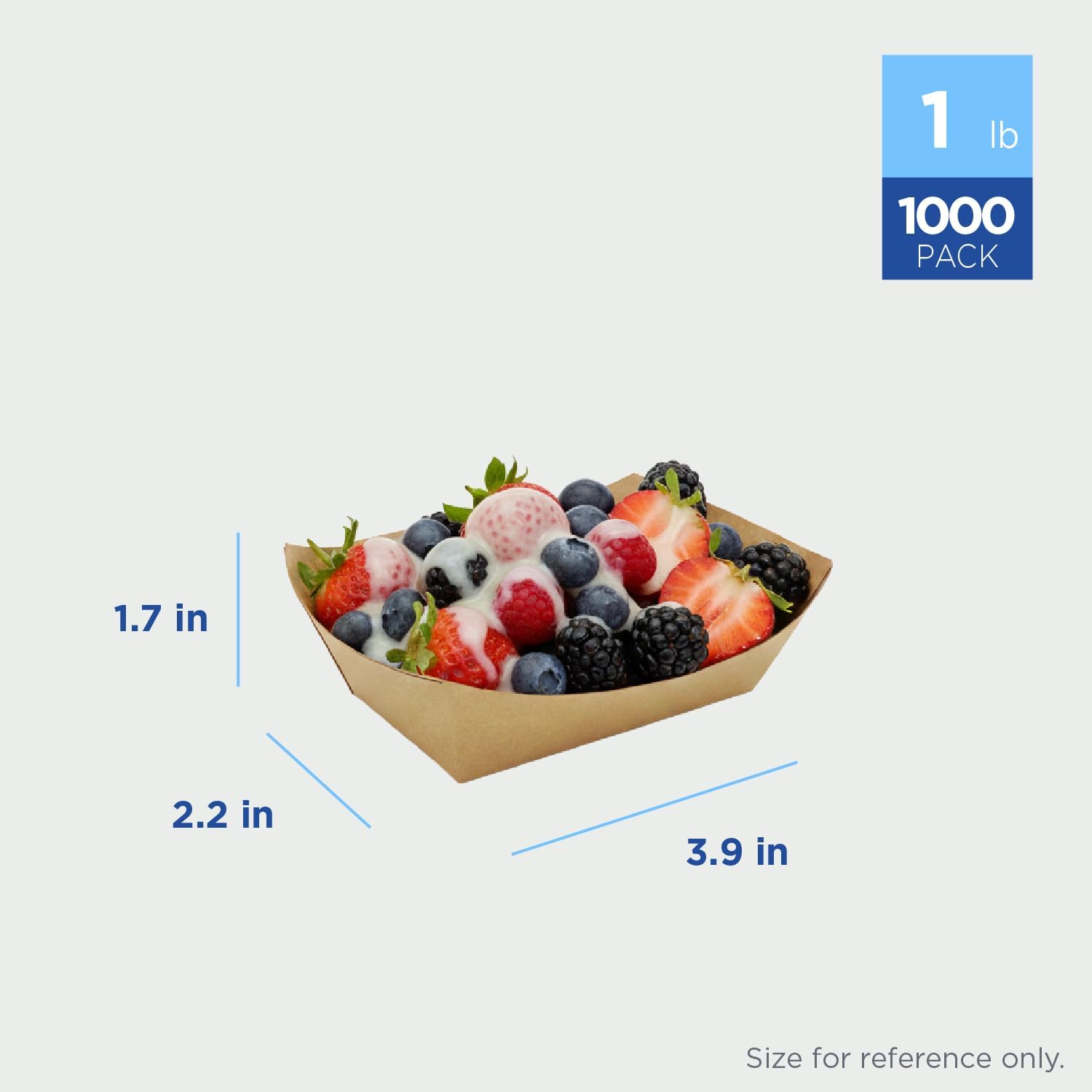 Karat FP-FT100K Kraft Paper Food Serving Tray, 1.0lb Capacity, for Hotdog, Chips, Snacks, Pack of 1,000