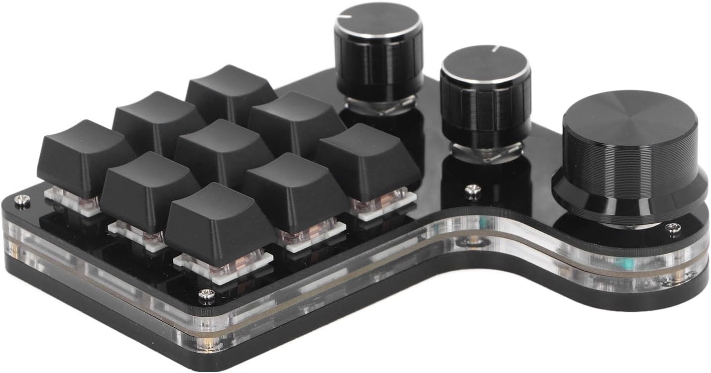 9 Key Wired Keypad, USB C Connection 5V 1A Mechanical Keypad for Household Office Work