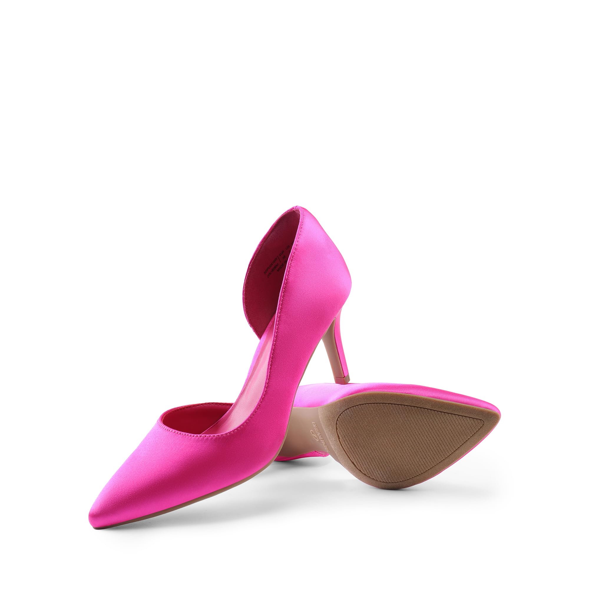 DREAM PAIRS Zapatos de Tacón Fina Clásicos Mujer de Zapatos de Salón PU con Adorno de Flores para Boda Fiesta