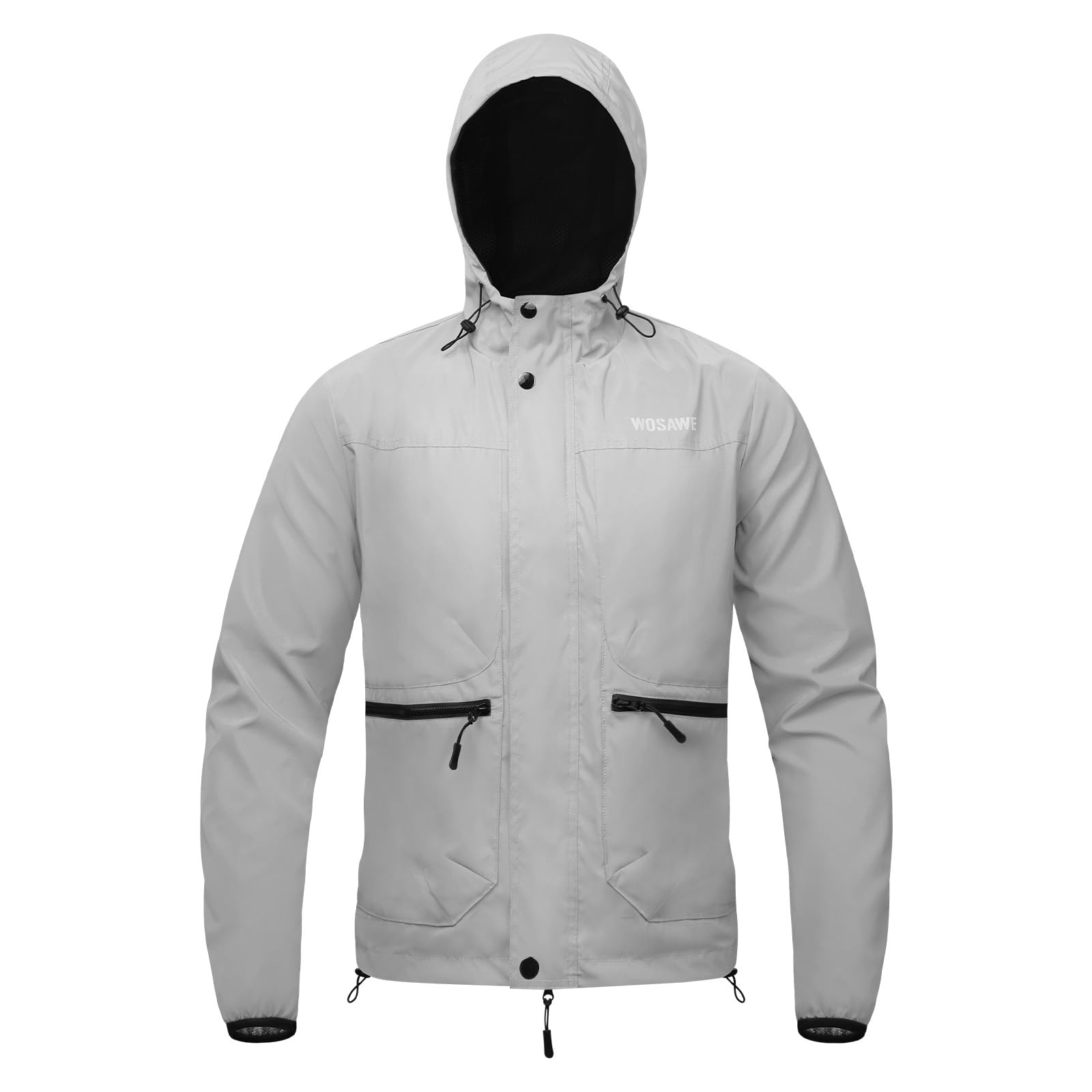 WOSAWE Veste de Cyclisme Hommes 360 Réfléchissante Coupe-Vent Gilet de Vélo Sport