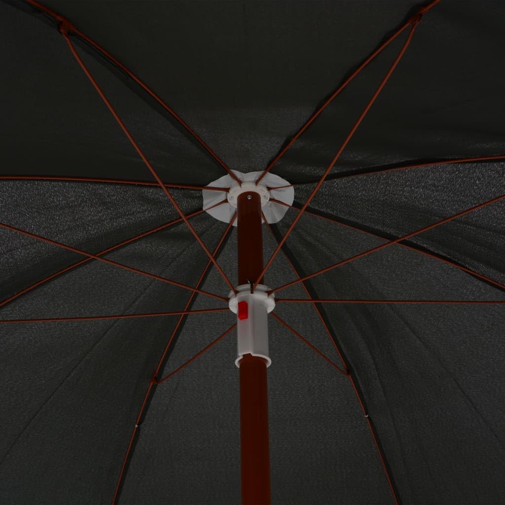 vidaXL Parasol ogrodowy na stalowym słupku, 240 cm, antracytowy