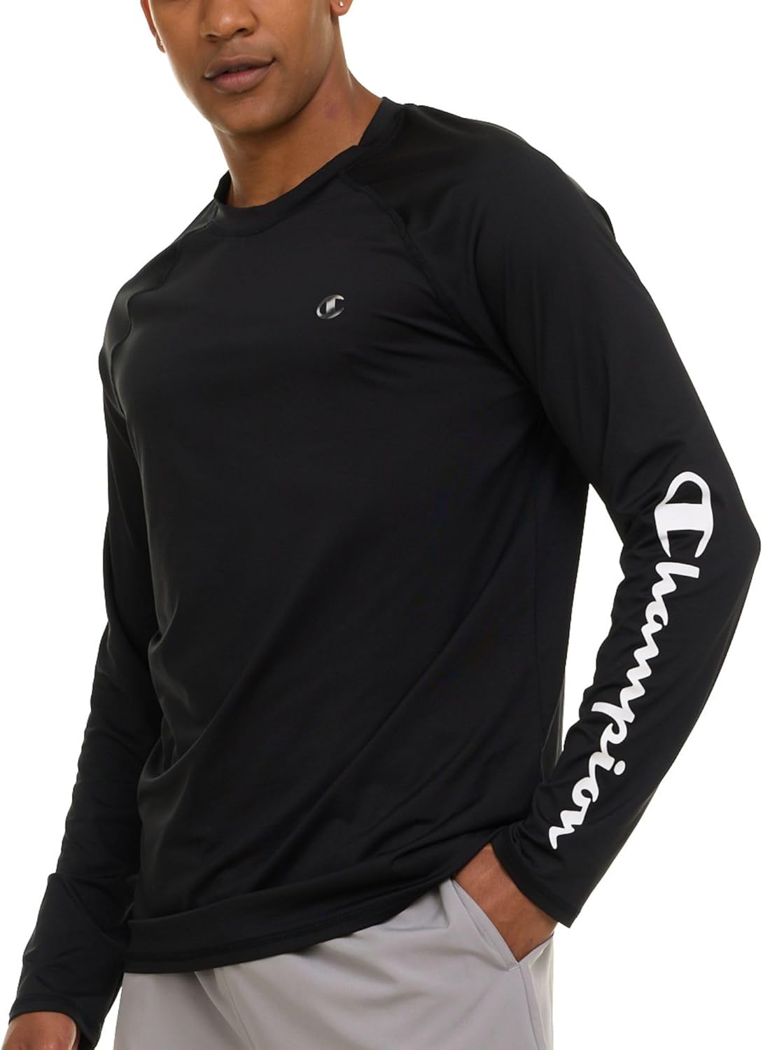 Champion Rash Guard for Men, Long Sleeve Mens Swim Shirt for Fishing Hiking UPF+ 50 SPF Sun UV Protection, Quick Dry - Image 2