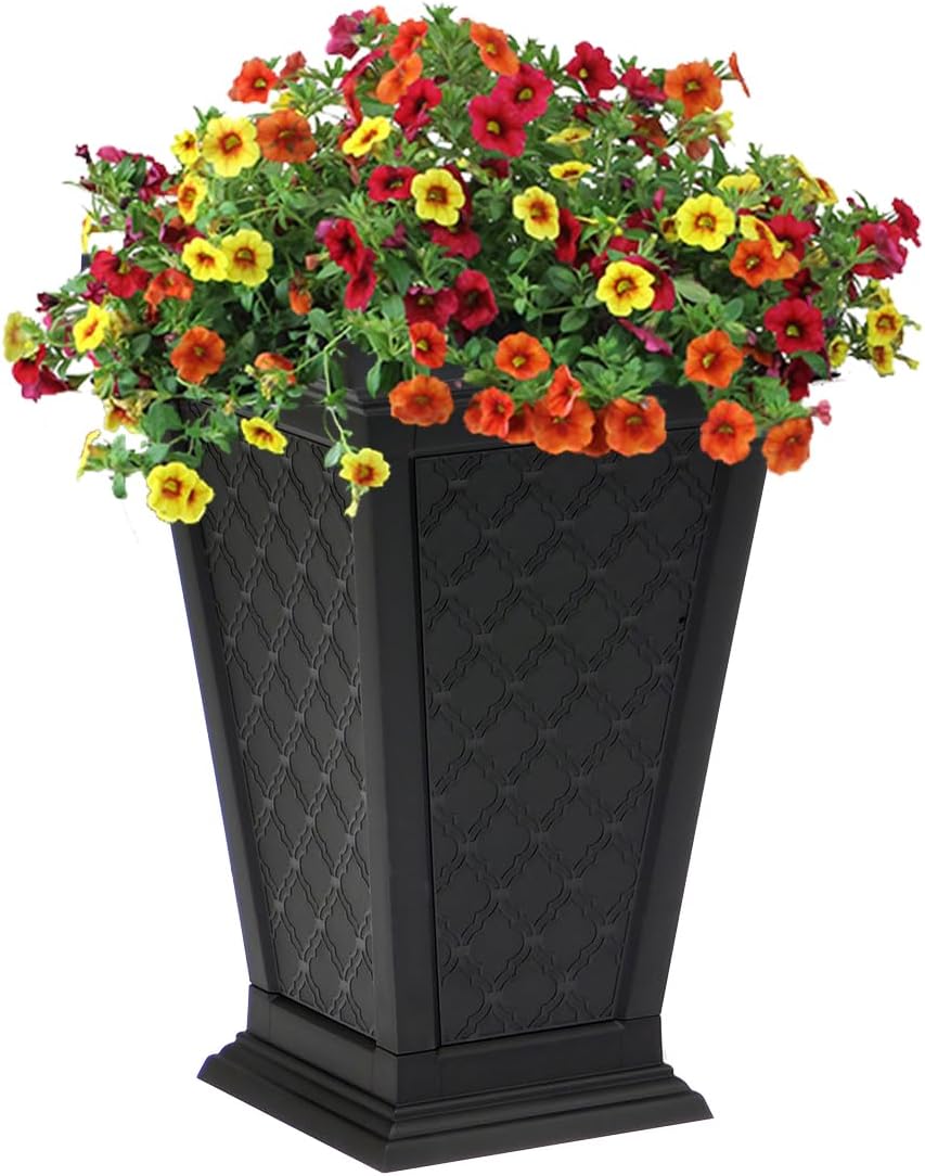 FCMP Outdoor - Modemmo Casablanca Self-Watering Planter (2 Pack), Black