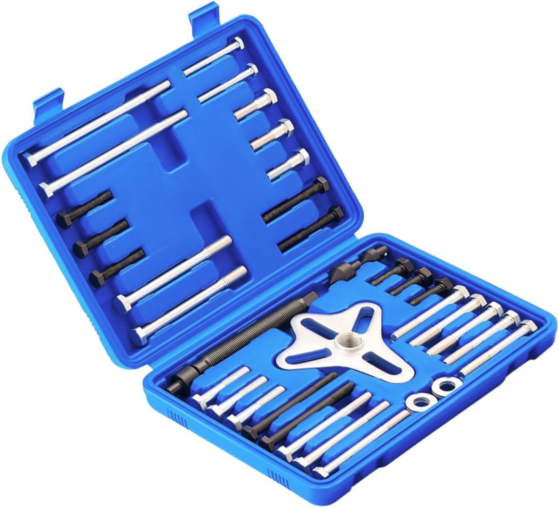 46pcs Automotive Puller Kit Gear Puller for Pulley and Harmonic Removal Essential Tool for Maintenance and Repair
