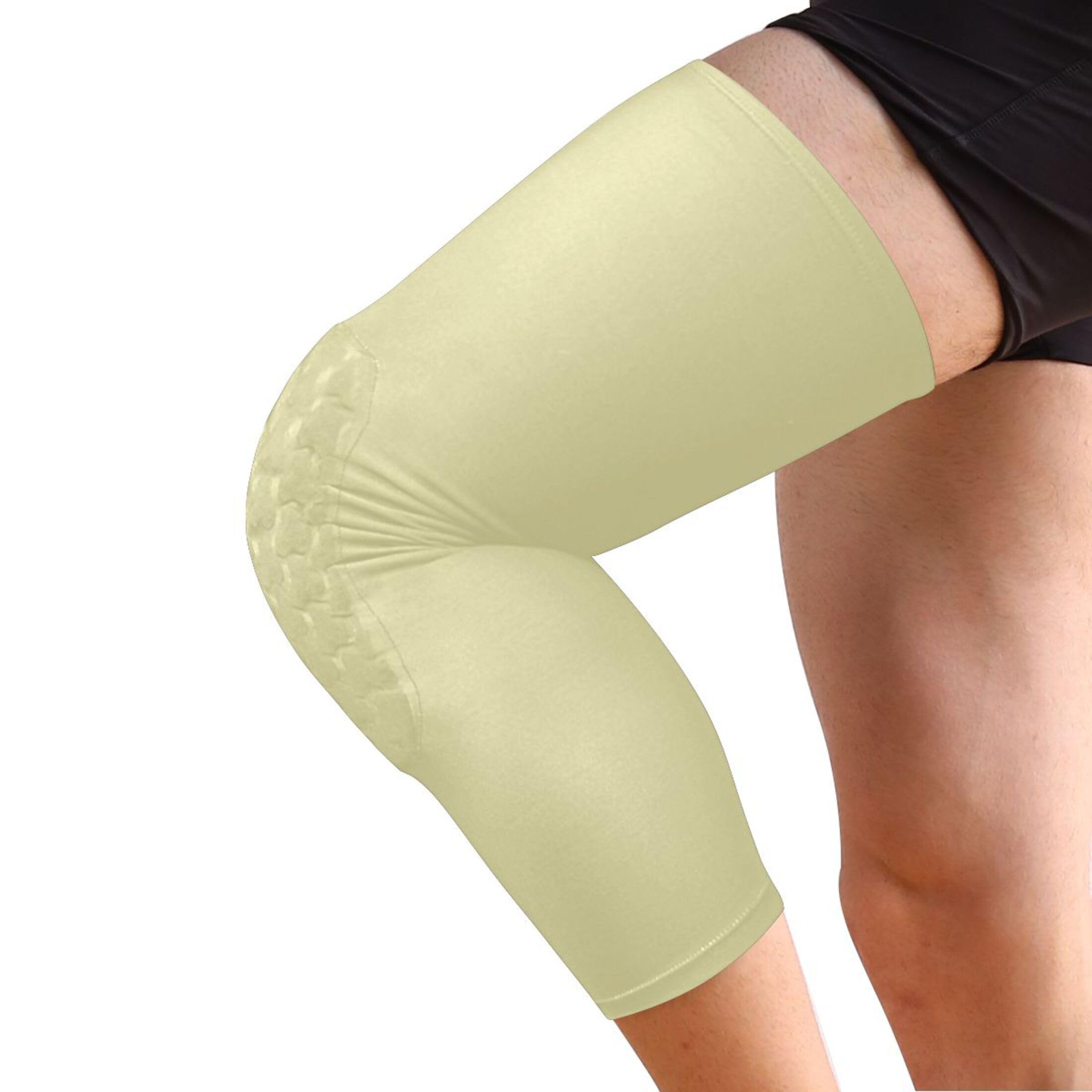 Pale Goldenrod Sports Knee Pads Youth Volleyball Basketball Long Leg Sleeves Braces Compression Wrestling Youth/Kids & Adult Sizes