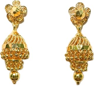 SKI JEWELL STATION ONE GRAM GOLD PLATED BEAUTIFUL JHUMIKI EARRINGS Price In India