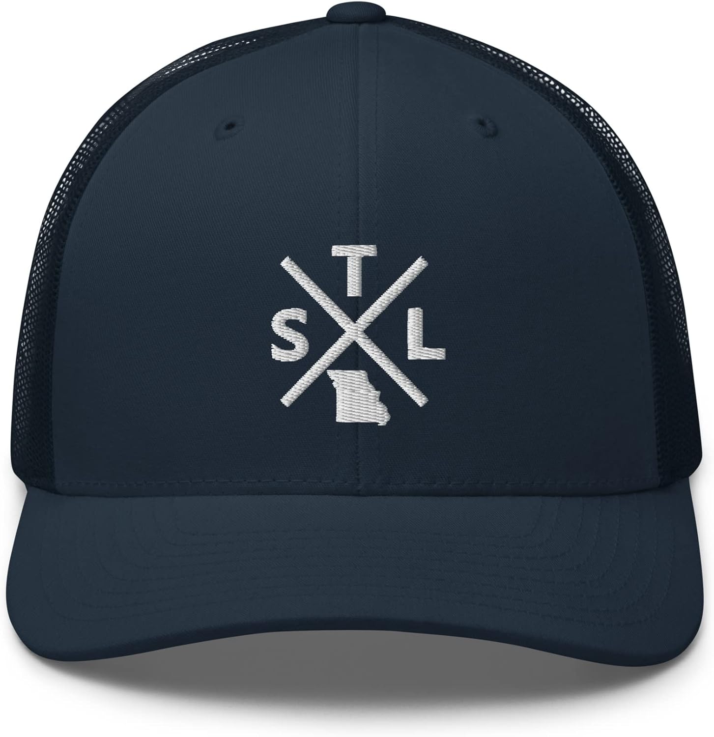 Retro St. Louis Trucker Hat Mesh STL Cross Trucker Cap