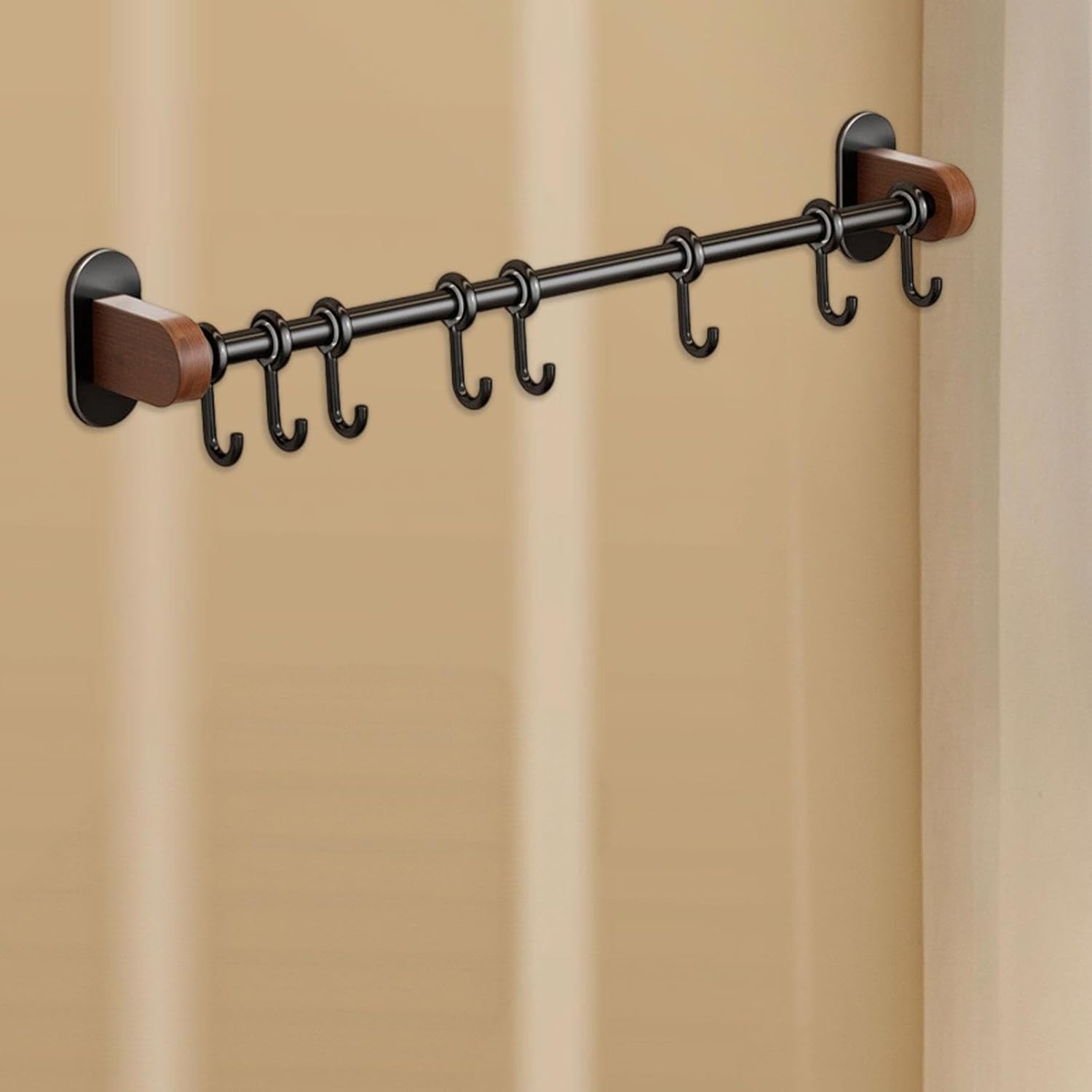 Kitchen Hanging Rack Kitchen Utensil Hanger Wall Mount Multipurpose Pot Pan Hanger Storage Organizer for Spoons Dishcloths