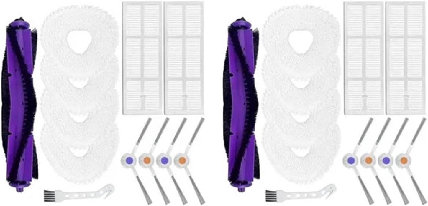 Main Side Brush Hepa Filters Mop Cloth, Compatible for Narwhal, Compatible for Freo, Robot Vacuum Cleaner Replacement Accessories Kit Parts 1Set(2pcs)