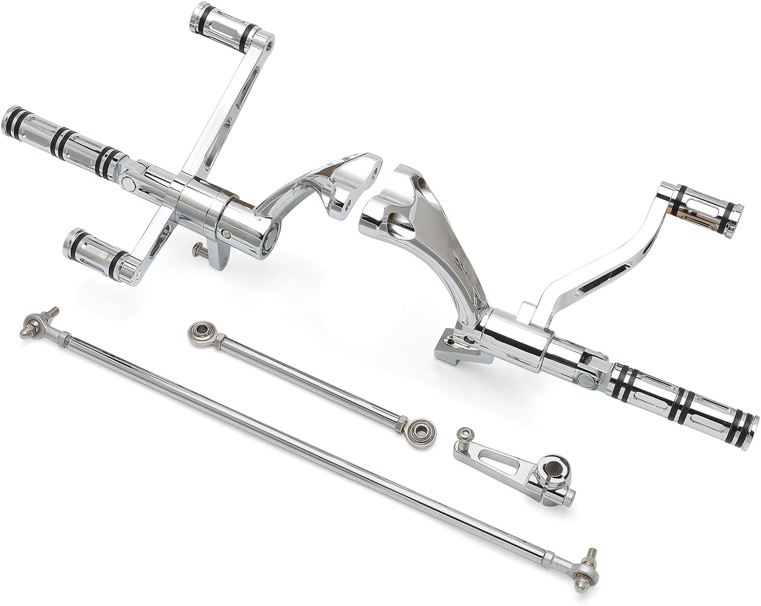 Forward Controls Kit Pegs Levers Linkage Fit For Harley 2014-2022 Sportster XL Iron 883 Superlow 1100 1200 Seventy Two Forty Eight Roadster Custom (Chrome)