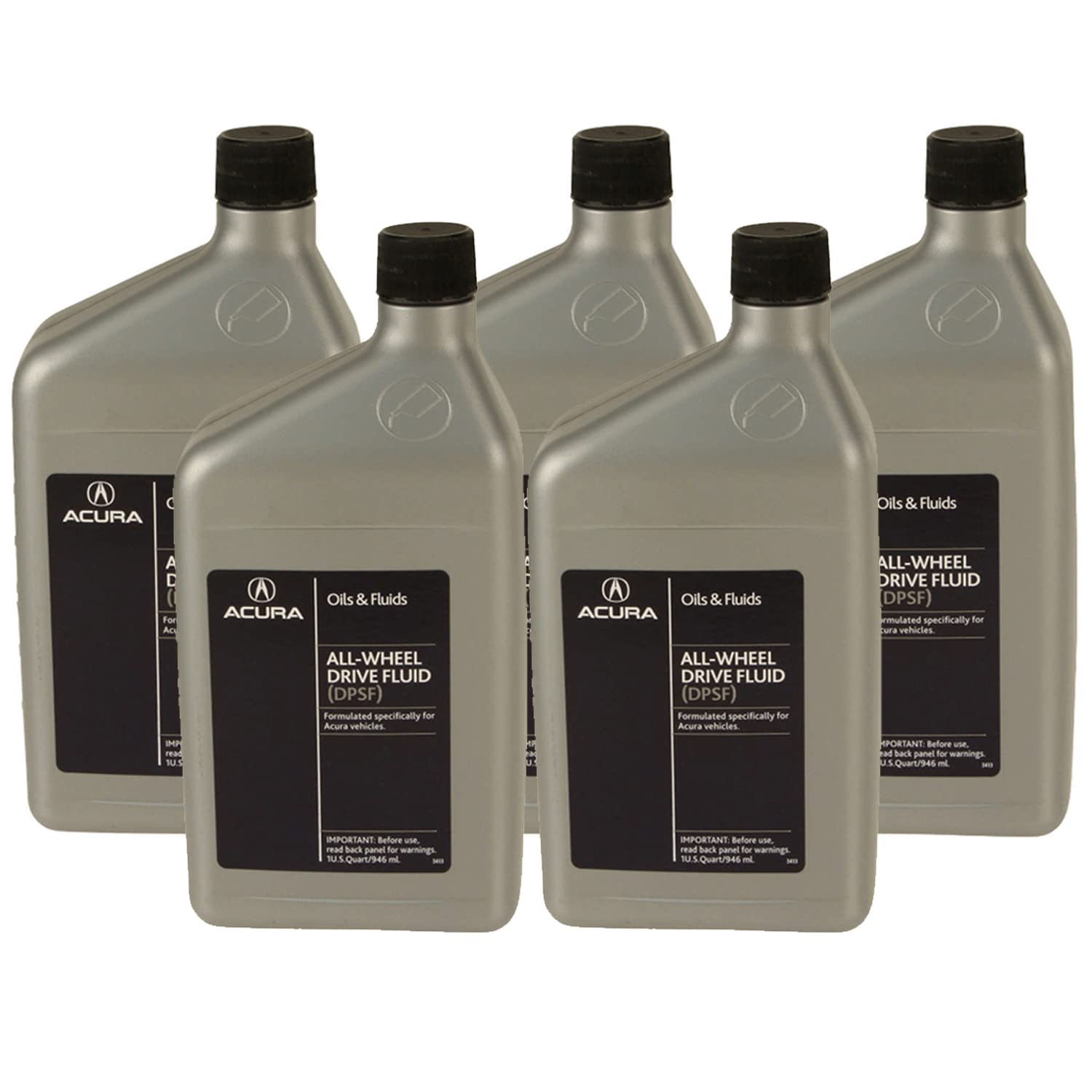 Genuine OEM Differential Oil AWD Type-II 5 Quarts DPSF (5x1 Qt) for Acura MDX RDX TL TLX Honda CR-V Pilot HR-V Ridgeline