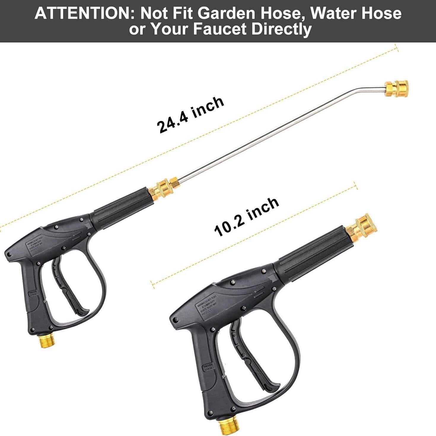 Pistola Idropulitrice,Lancia Idropulitrice,Lancia Per Idropulitrice,3000 PSI Idropulitrice Deluxe,con Prolunga Bacchetta,5 Punte Ugello con Connettore,Base dell'ugello per Lavaggio Auto