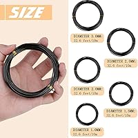 Vista 2 de Queenbox Alambres de entrenamiento de árbol de 32.8 ft de longitud de 0.059 in, rollo de alambre de entrenamiento de bonsái de aluminio anodizado