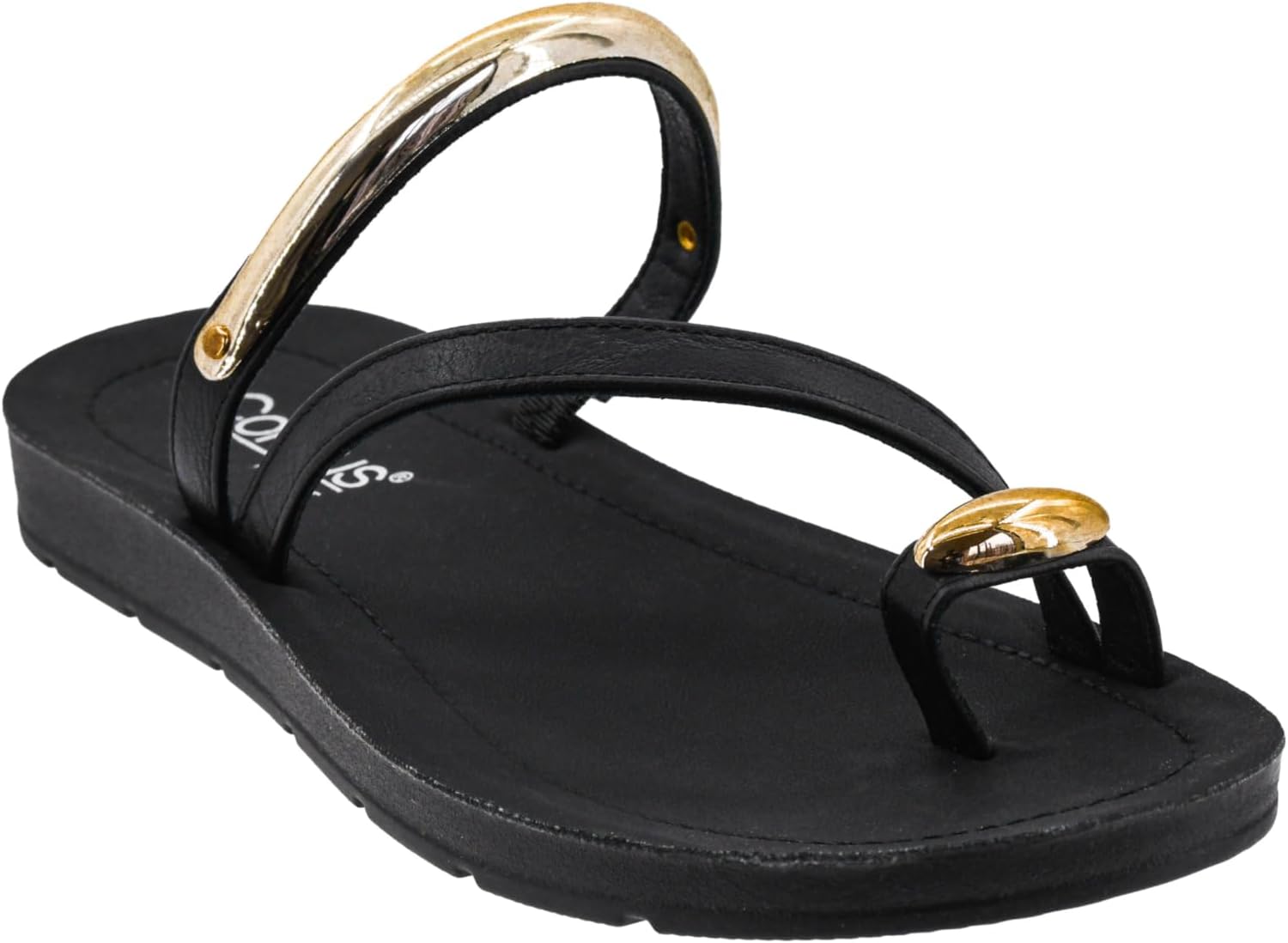 Corkys Footwear Hey Girl Womens Hit The Strip Sandal – Featuring a Toe Wrap with Sleek Metal Accent, Two-Strap Upper with Stylish Metal Details, and a Cushioned Insole