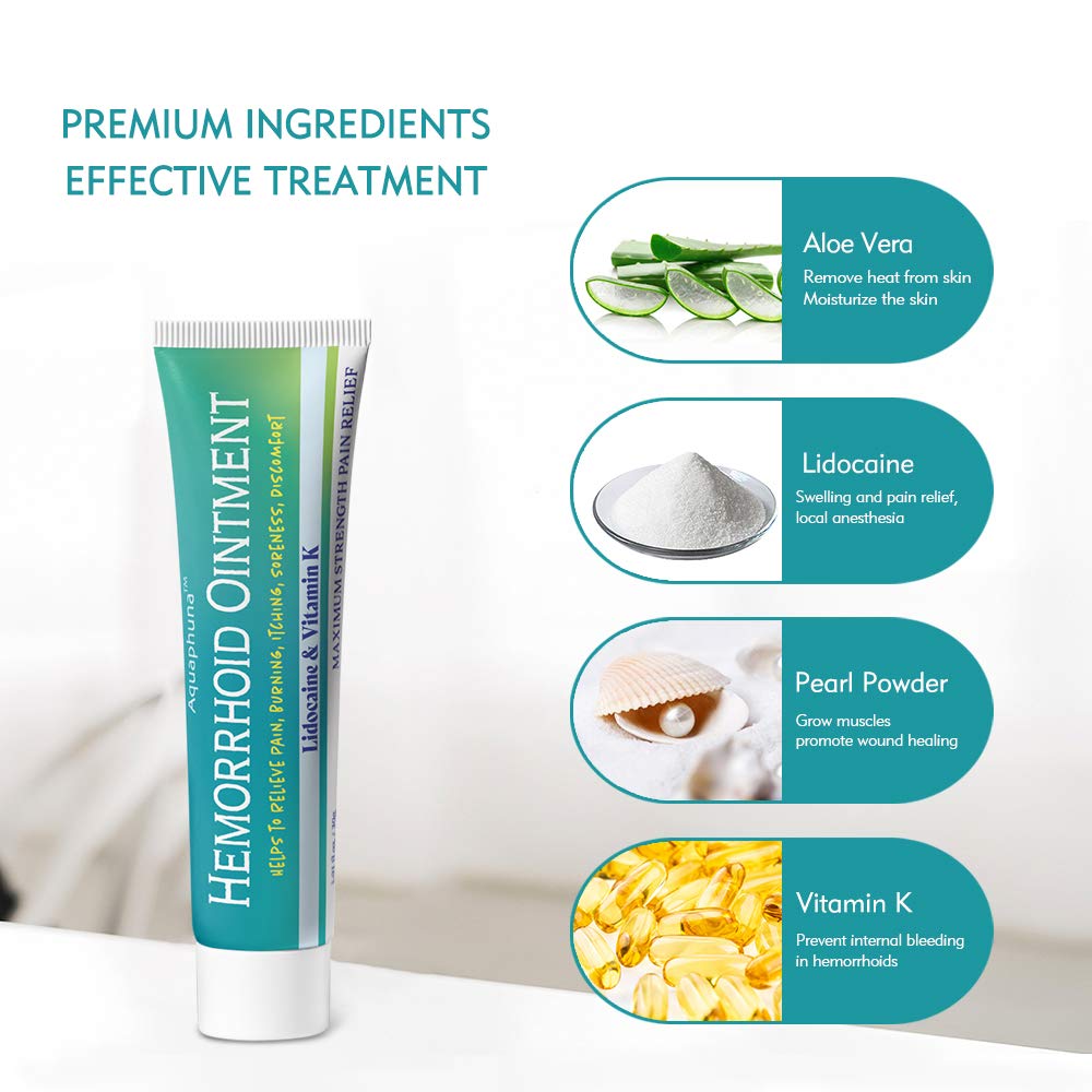 Aquaphuna Hemorrhoid Ointment Fissure and Hemorrhoid Treatment with 3
