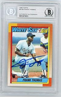 Frank Thomas 1990 Topps Autograph Rookie Card #414B BAS