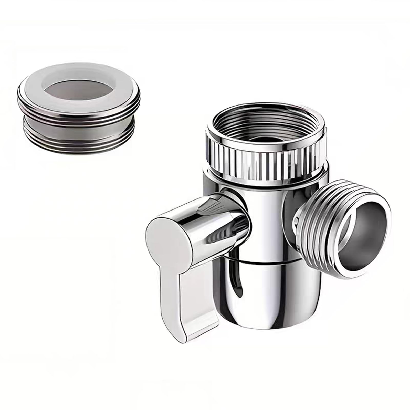 Yesmin Kitchen Faucet 3-Way Diverter Valve,Sink Faucet Diverter,With M22/M24/G1/2 Adapter