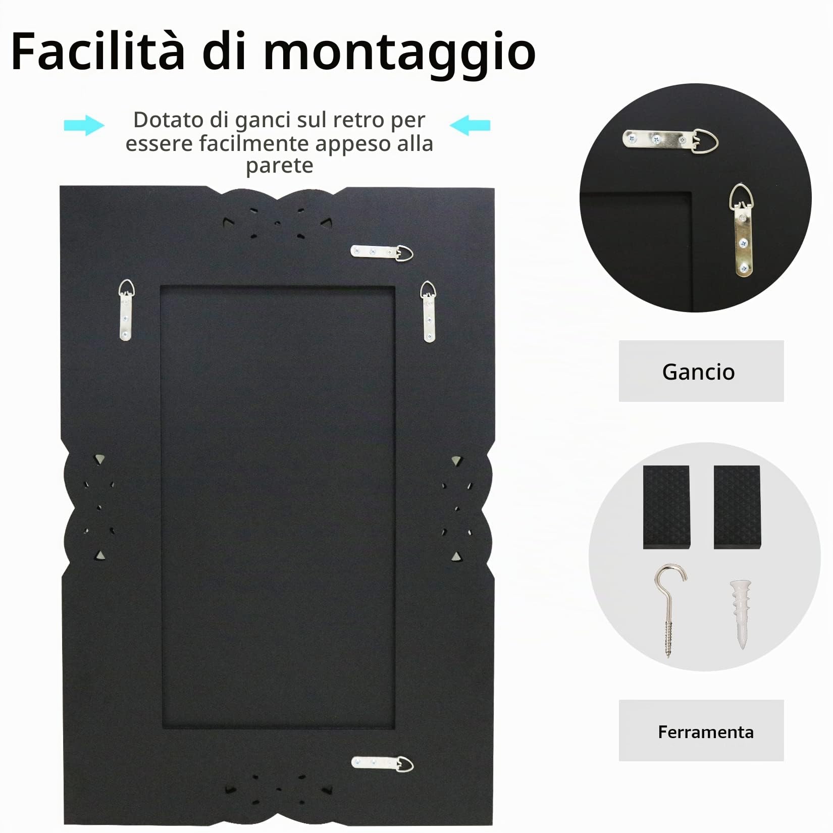 Specchio da Parete Lungo Moderno: Specchio da camera Decorazioni muro salotto Specchio con cornice Argento Grande rettangolare Specchio da ingresso soggiorno corridoio 100x70cm