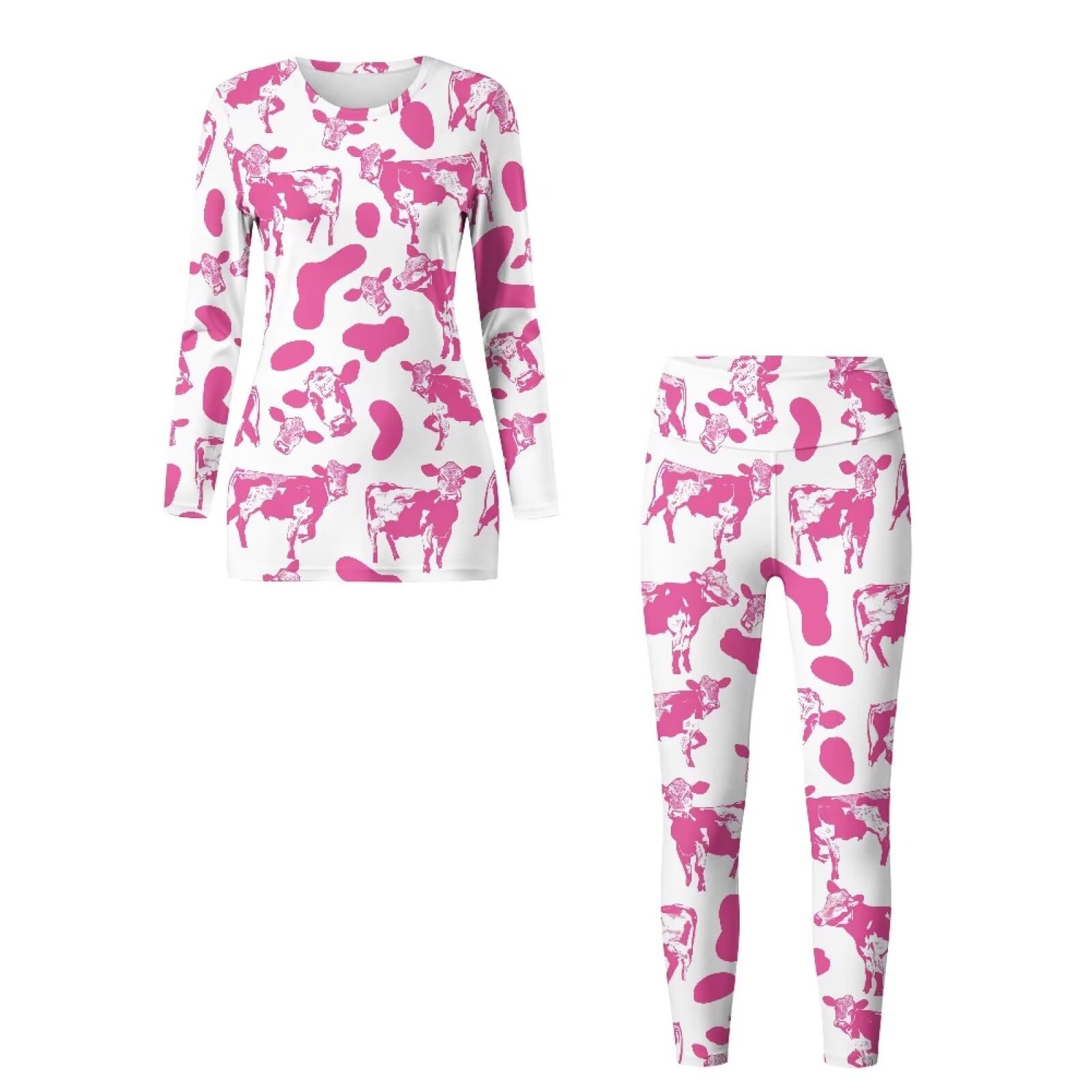 Set da yoga da donna, 2 pezzi, a maniche lunghe, girocollo, per sollevamento dei glutei, Pelle bovina, 5XL