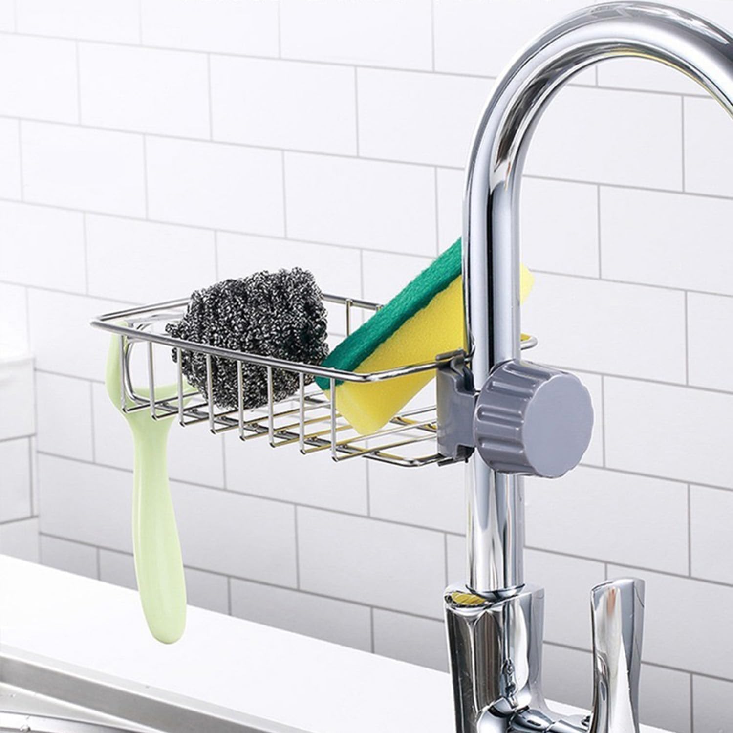See full amazon price history chart for PUJI Kitchen Sink Caddy Organizer Over Faucet Sponge Holder, Stainless Steel Heavy Duty Thickening Hanging Faucet Drain Rack for Scrubbers, Soap, Bathroom, Detachable No Suction Cup or Magnet PUJI Kitchen Sink Caddy Organizer Over Faucet Sponge Holder, Stainless Steel Heavy Duty Thickening Hanging Faucet Drain Rack for Scrubbers, Soap, Bathroom, Detachable No Suction Cup or Magnet (B0B5722878) Amazon Price History, Amazon Price Tracker