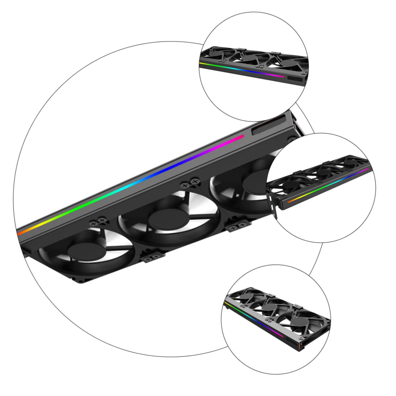 Optimized Heat Dissipation Graphics Card Cooler Argb Gpu Support Bracket Video Card Cooling Fan
