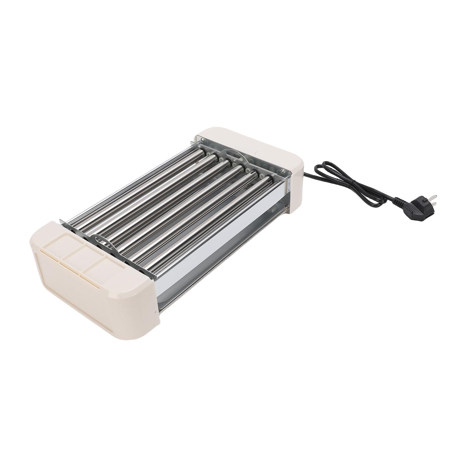 Mingzhe Máquina Eléctrica con Rodillo para Perritos Calientes, 550 W, Totalmente Automática, Temperatura Ajustable, Multifuncional, 6 Tubos, Parrilla para Salchichas, Encimera de Acero