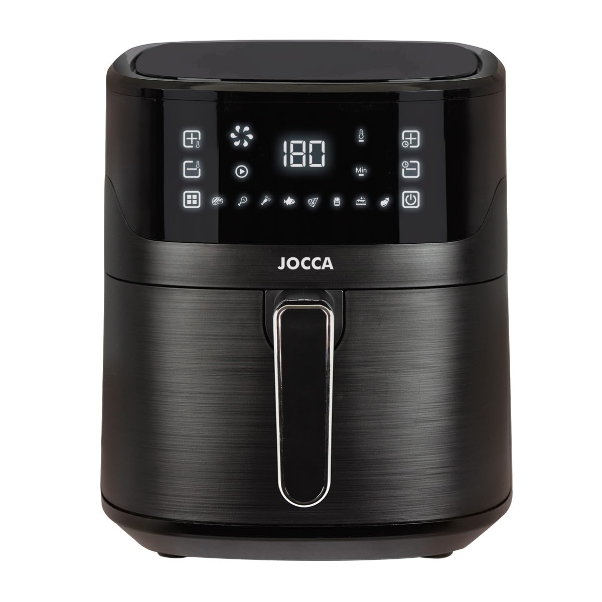 JOCCA - Freidora de Aire Caliente 6,5L| Freidora Sin Aceite| Air Fryer| Temporizador| Temperatura Ajustable| Cocina Sana| (Negro) Cocción Sin Aceite | Apagado Automático