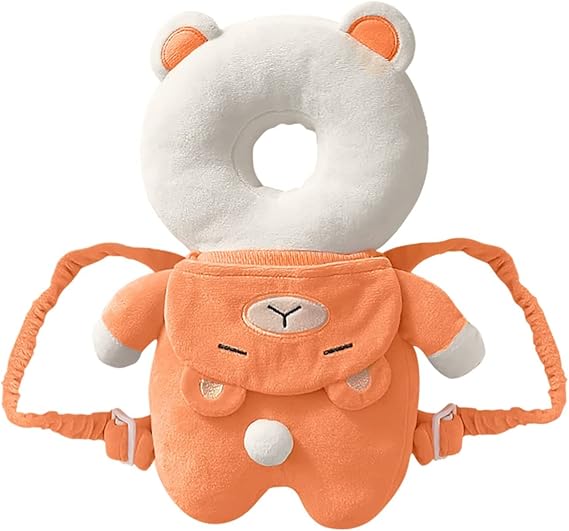 Amazon Co Jp ベビーヘッドガード 赤ちゃん 転倒防止リュック ごっつ ん防止 ヘルメット 頭ガード キッズ 頭 保護 転倒防止クッション 肩紐調整可能 肌触り良い素材 ベビー用品 安全 かわいい クマ ベビー マタニティ