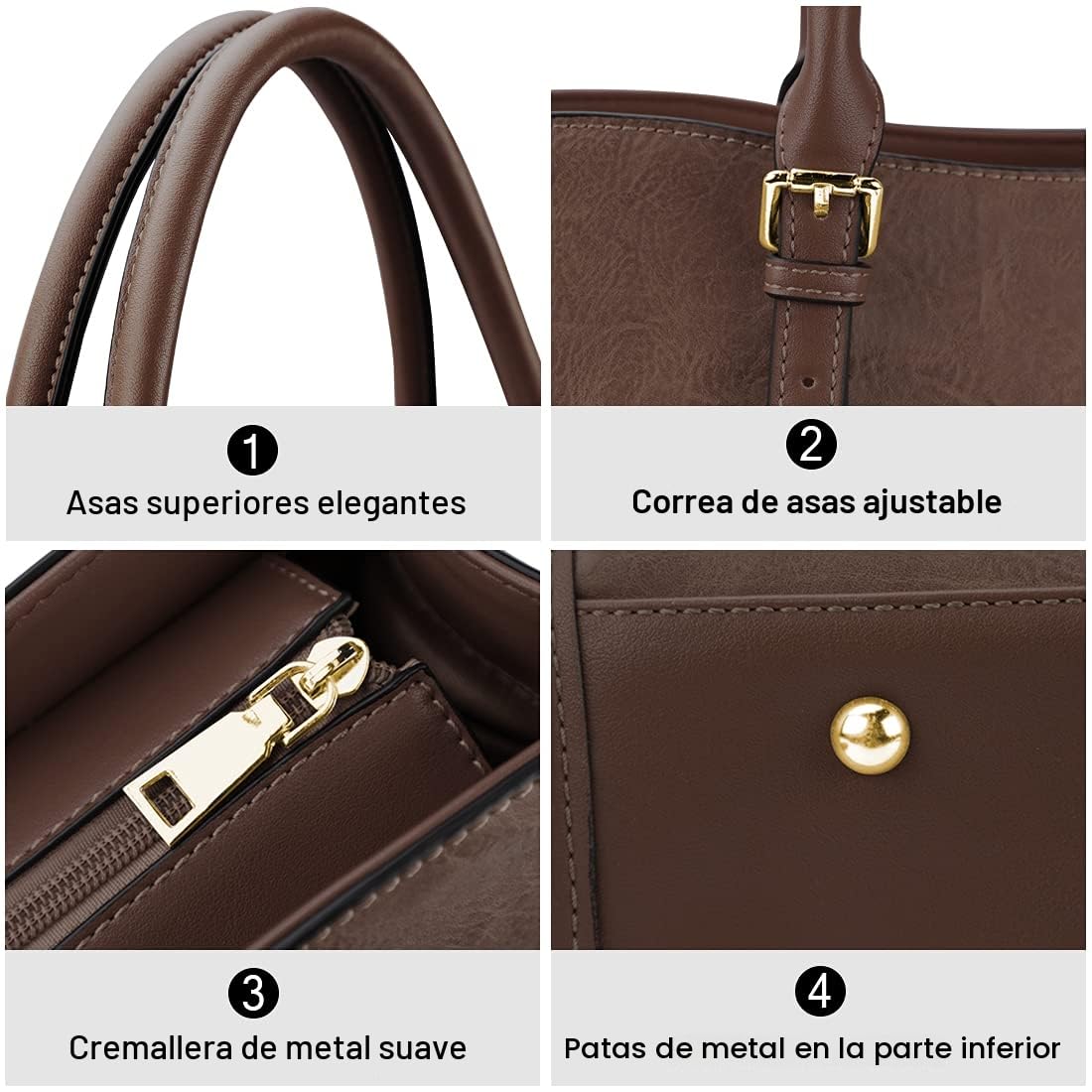 NUBILY Bolsos de Mujer Bolsos Universidad Bolso para Portatil 15.6 Pulgadas
