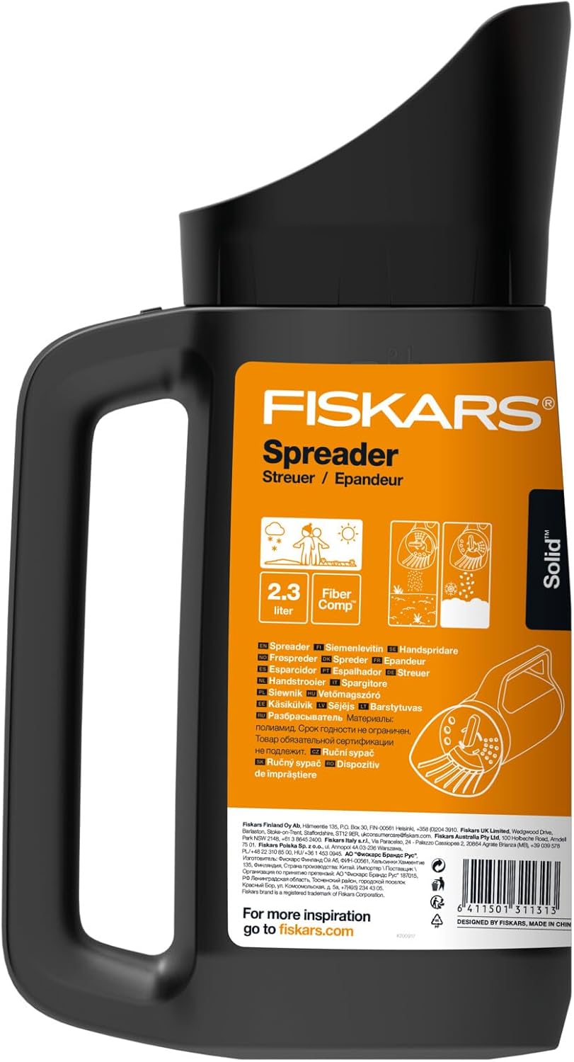 Fiskars Spreader, Solid, Length: 30 cm, Weight: 286 g, Glass Fibre Reinforced Plastic, Black/Orange, 1057076