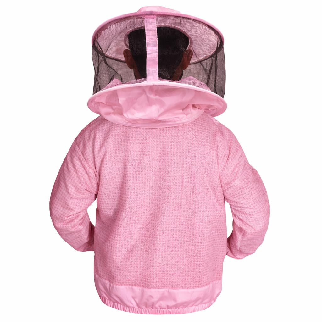 Giacca da apicoltore ventilata con cappello tondo e Ampie Tasche - camiciotto apicoltore, Giacca protettiva per api per uomo e donna professionale