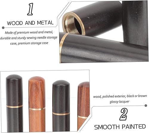 Miniatura 6 de EXCEART Organizador de agujas de coser, tubo de almacenamiento de agujas, herramienta multiherramienta, tubo de aguja de coser, herramientas para