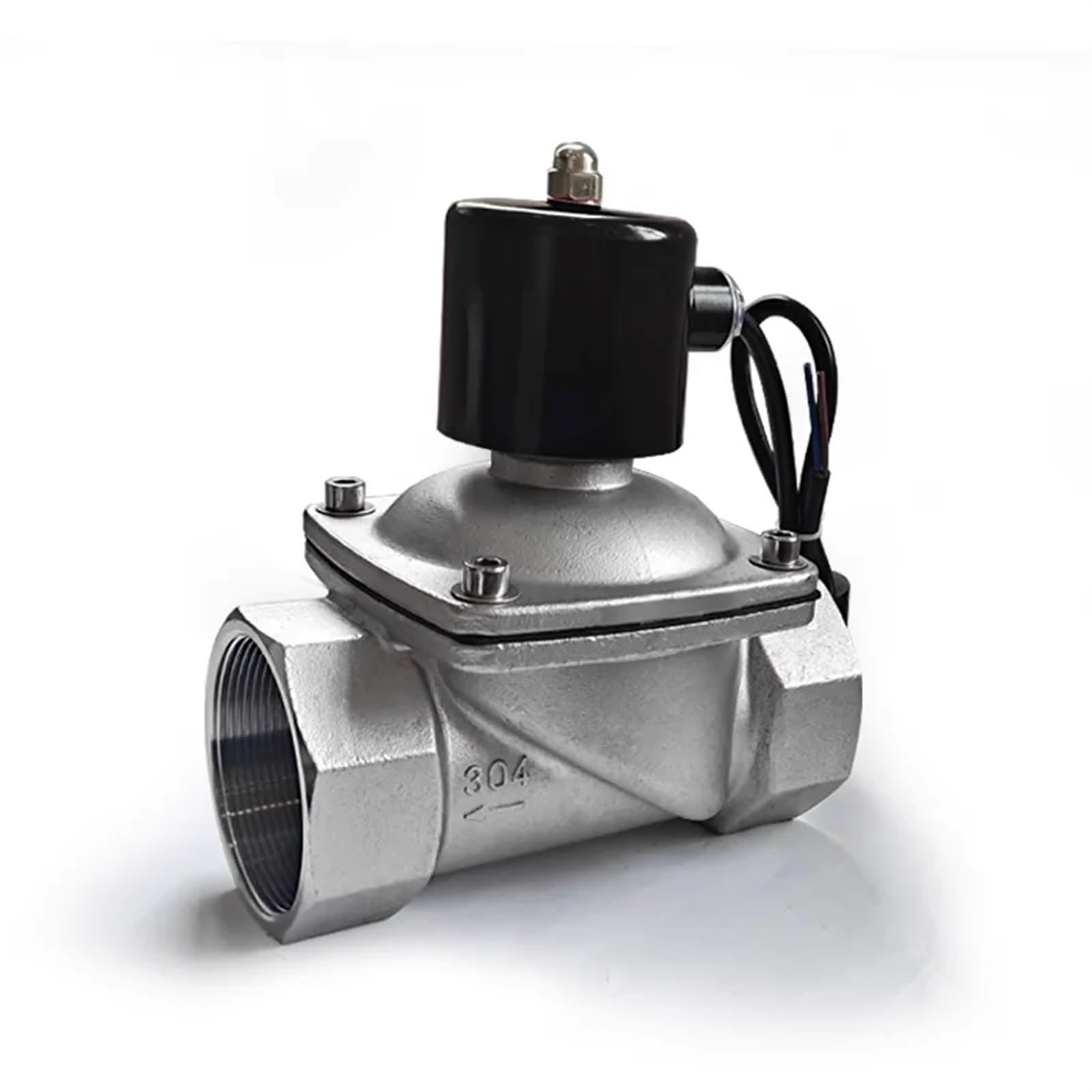 Upqmravjf Women's One Color Dn50 Dn65 Dn80 Stainless Steel Thread Connection Solenoid Valve 24Vdc Power Supply Normal Close Type Water Oil Fuel(Dn80(24Vdc))