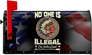 No One is Illegal On Stolen Land Transform Mailbox with Durable Stylish Mailbox Cover Outdoor Dector