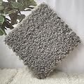 10 Pcs Plush Puzzle Foam Floor Mat with Border, Fluffy Carpet Squares Thick Interlocking Shaggy Carpet Tiles, Anti-Slip Protective Area Rug Tiles Play Mat for Parlor Bedroom - Grey