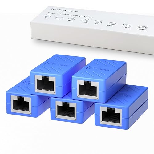 Vista 17 de Dingsun Acoplador RJ45, extensor Ethernet para conector hembra a hembra Cat7/Cat6/Cat5e/Cat5 (10, negro)