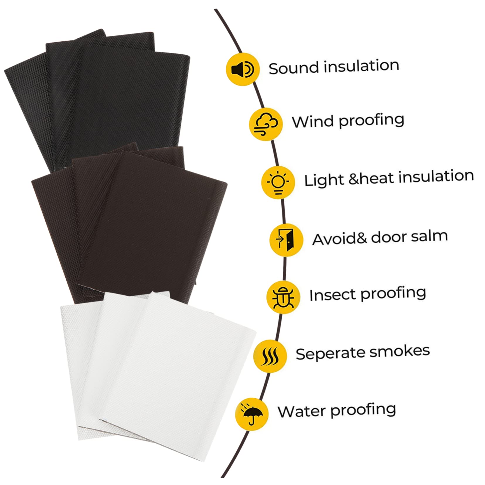 3 Set Guarnizione Per Porte E Finestre Sigillo Della Porta Del Garage Weatherstripping Per Le Porte Strisce Di Tenuta Della Porta Sverniciatura Della D'ingresso Pu 30 Pezzi*3