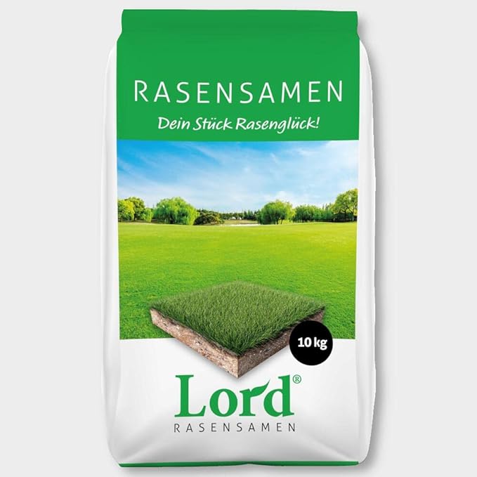 Lord® Rasensame Teppichrasen 10 kg Zierrasen Englischer Rasen Grassamen