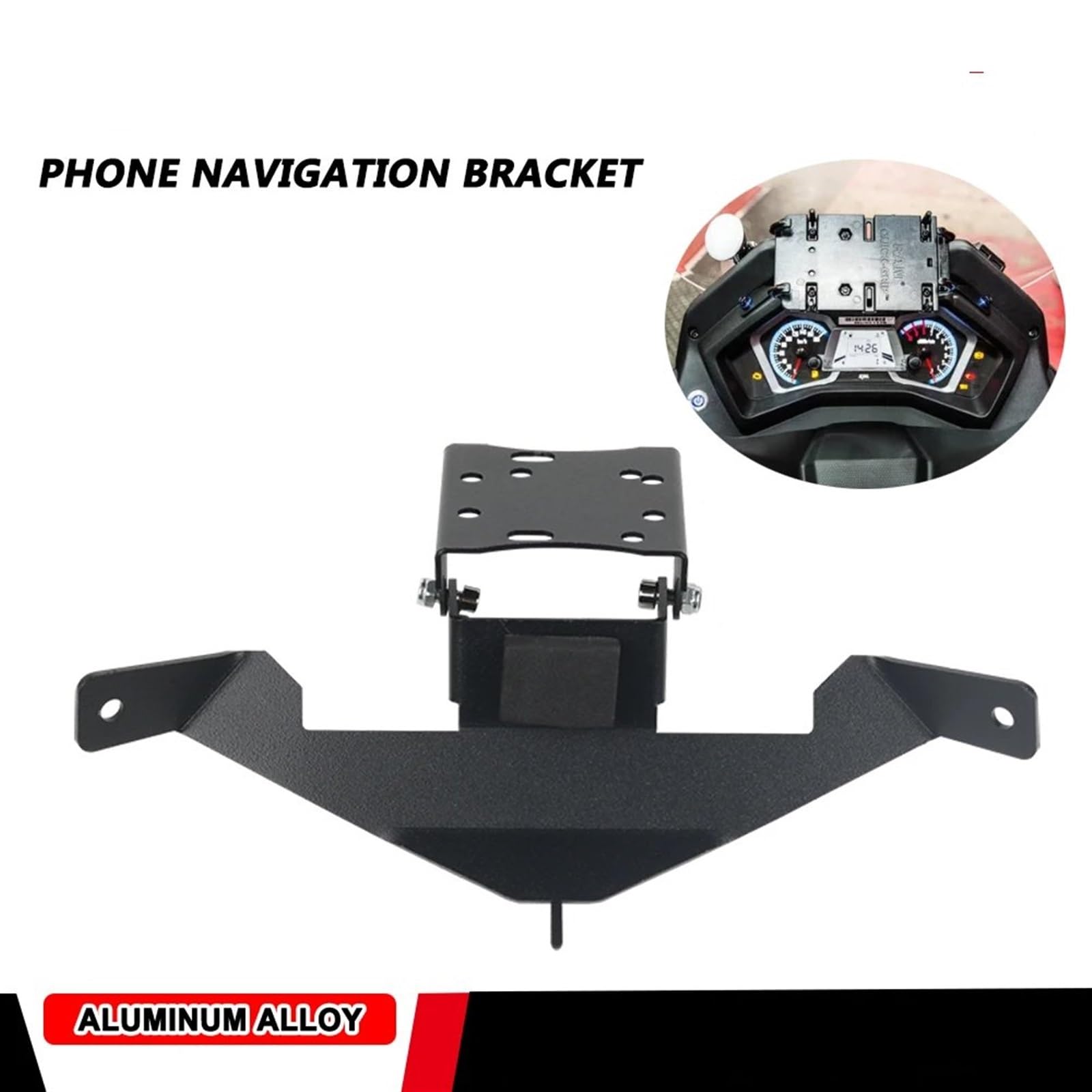 Soporte Navegación Soporte De Navegación Delantera Central para Motocicleta, GPS Carga Teléfono Móvil para MAXSYM 400 400i Maxsym400 2021 2022 2023 2024 Soporte GPS para Motocicleta