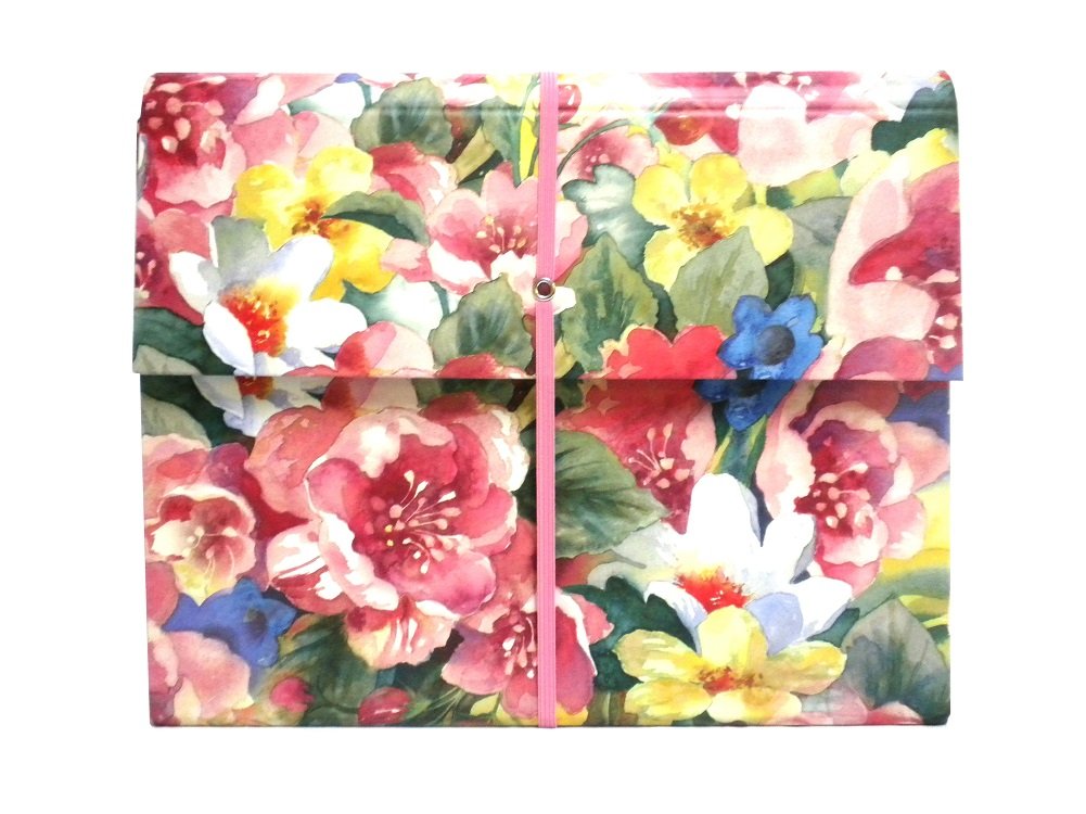 Punch Studio Expandable Accordion File, Bloom