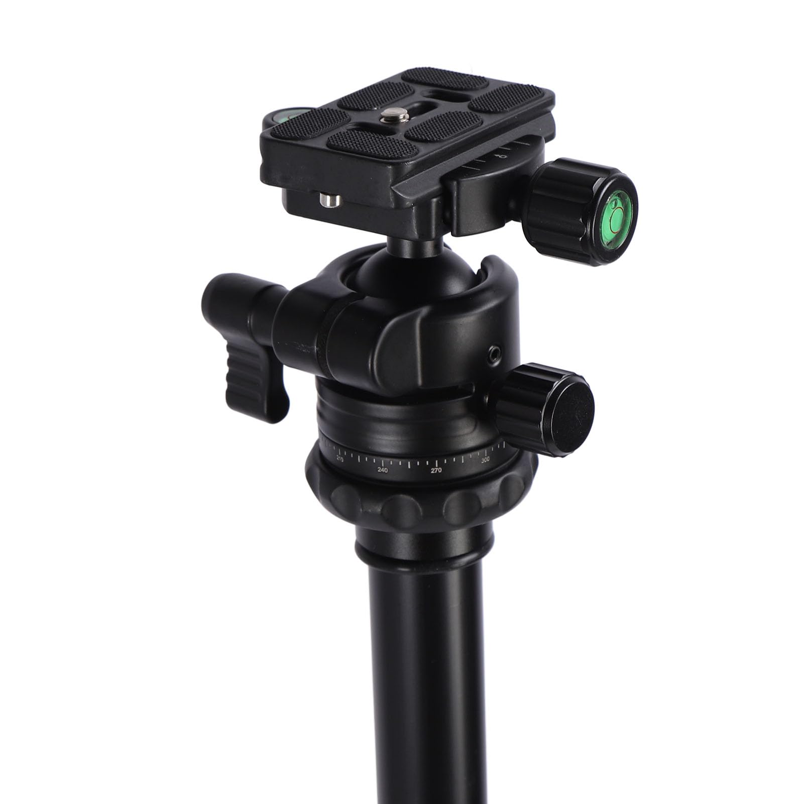 Treppiede Fotocamera Portatile, 64 Pollici Lega Alluminio con | Treppiede da viaggio leggero per fotografia, carico di 4 kg, cuscinetti antiscivolo, altezza regolabile per streaming live