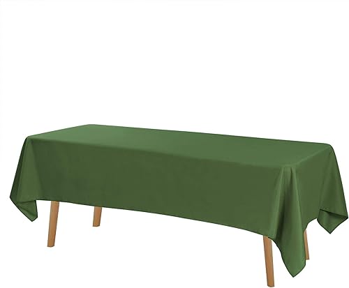 Miniatura 2 de Mantel rectangular de tela de poliéster lavable de 60 x 120 pulgadas para decoración de bodas, fiestas, cenas y banquetes, color sauce